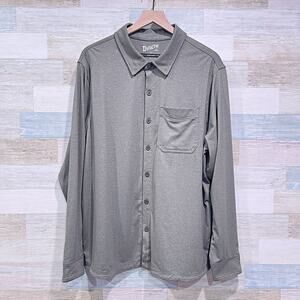 DULUTH Trading Co Long Sleeve Performance Button Down Shirt Green Mens Large